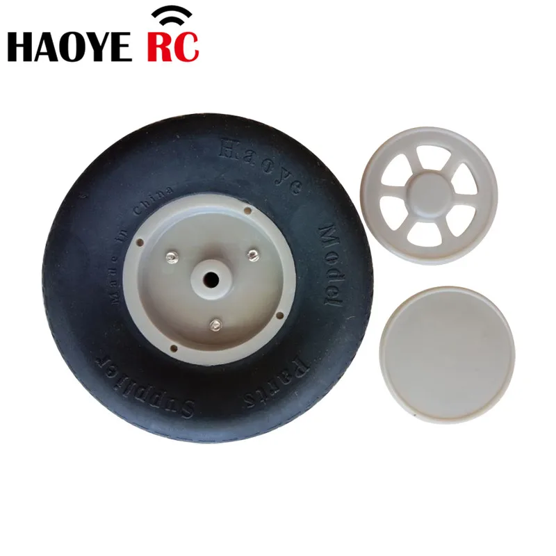 Haoye 2 Pcs Air Wheels (Plastic Hub) Dia 2in/2.75in/4in/5in Scale Rubber Tire(Hollow) For RC Aircraft Model Accessories