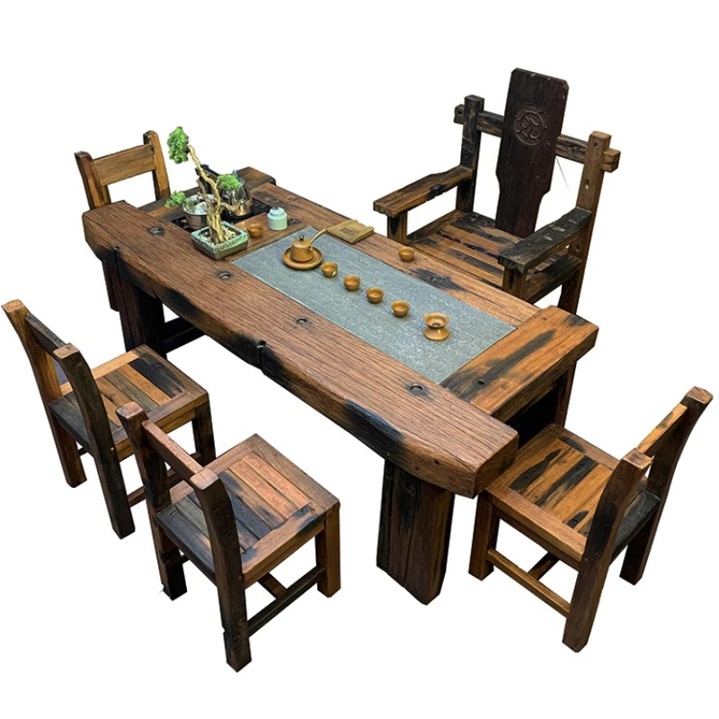 

Table and chair combination, outdoor balcony Kung Fu tea table, office tea table