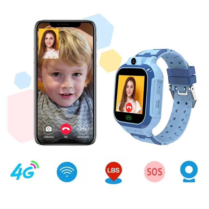 2024 For Xiaomi 4G Children Smart Watch GPS Track Video Call Camera SOS Waterproof Display Location LBS Tracker Smart Watch Kids 