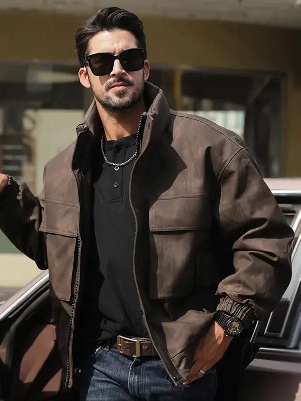 الرجعية الأمريكية Sle الرجال أسفل Jaet فضفاضة تناسب الوقوف طوق الخريف الشتاء Faionable ملابس خارجية غير رسمية Du أسفل ملء