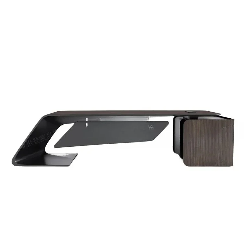 Yjq Senior Sense Boss Office Desk for Boss Simple Modern General Manager Office Desk and Chair Combination