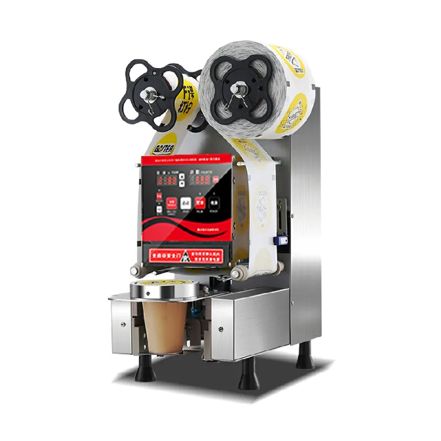 Paper Plastic Cup Sealing Machine Cup Sealer Machine Automatic Stainless Steel 95 90 Caliber Bubble Tea Cup Sealing