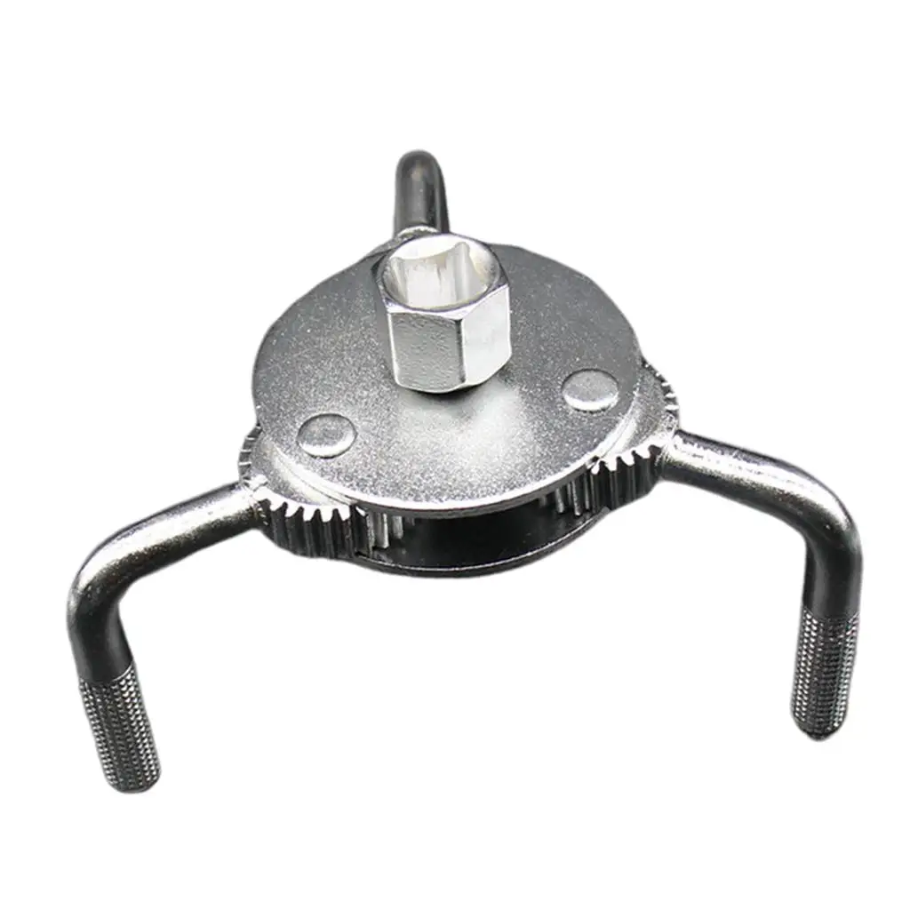 Flat Foot Three Jaw Oil Filter Wrench Gear Type Spanner Remover for Vehicle Repair Workshop