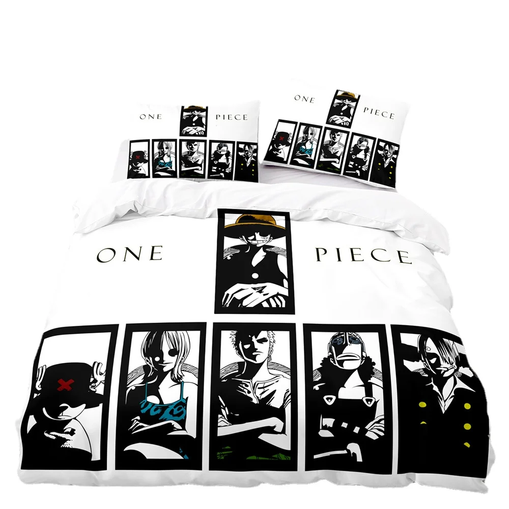 ONE PIECES Bedding Set Monkey D.Luffy Duvet Cover 3D Printing Quilt Cover Pillowcase Kids Boys Teenagers Gift