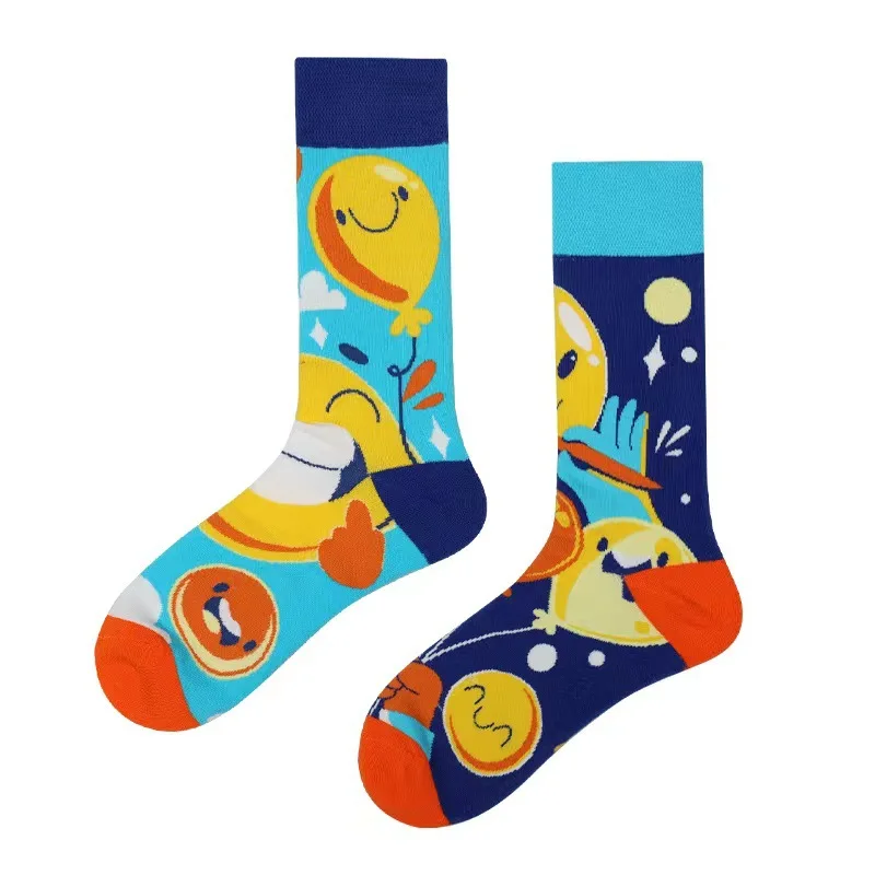 Neue Frühling Und Sommer Paare Skateboard Sox Kreative Abstrakte Kunst Harajuku Hip Hop Straßen Flut Socken Bunte Lustige Socken – Detail 8