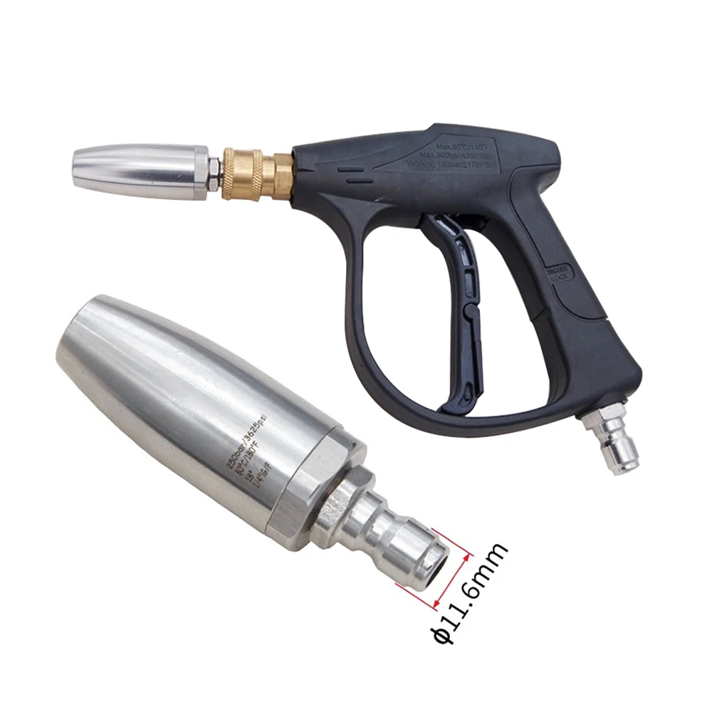 G1/4 360 ° Rotating Nozzle High Pressure Car Wash Nozzle Water Gun Stainless Steel Nozzle Hole 1.24/1.15/1.08/0.98mm