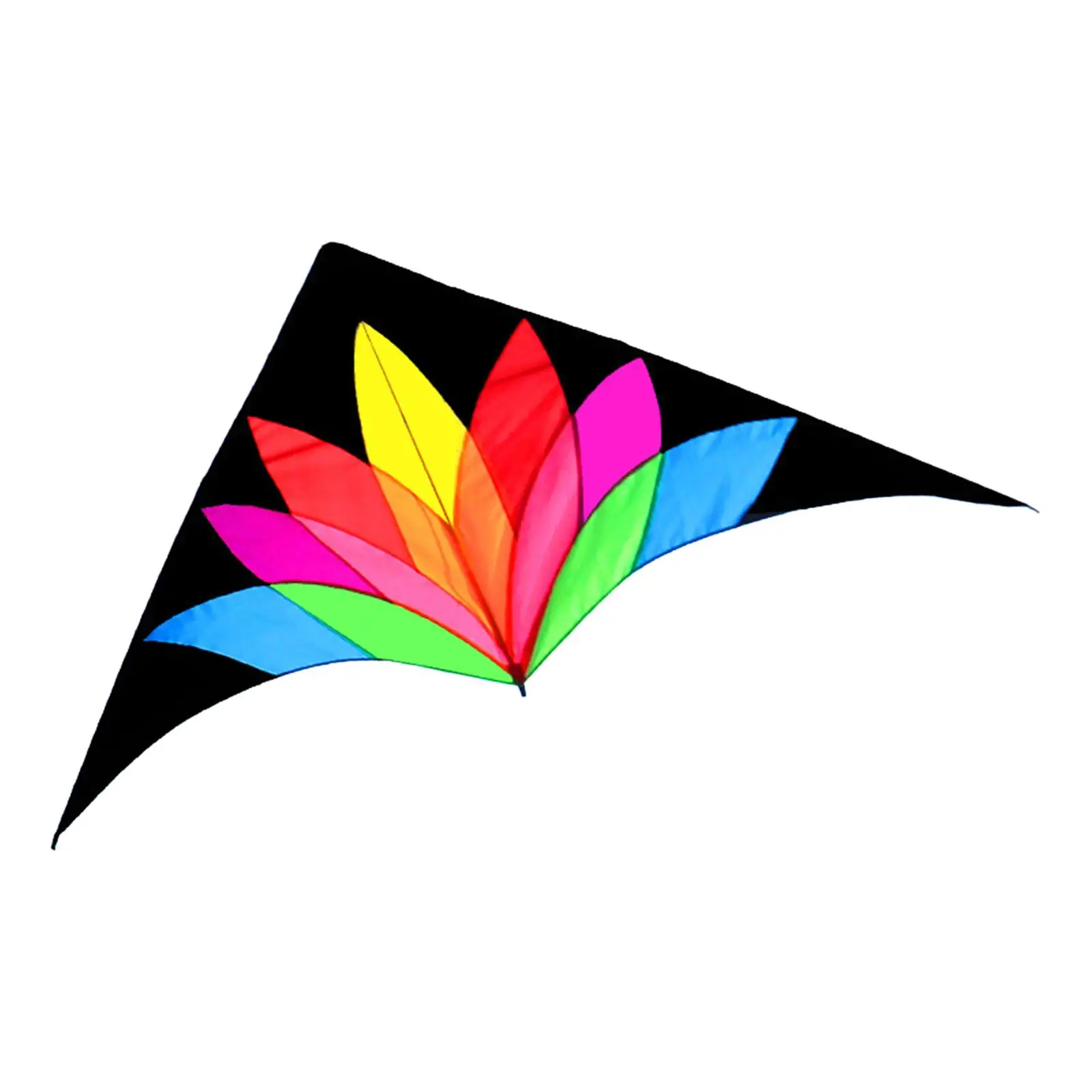 ว่าวเดลต้าขนาดใหญ่ ว่าวกีฬาขนาดใหญ่สีสันสดใสสวยงามสำหรับงานปาร์ตี้ครอบครัวในฟาร์มในสวนสาธารณะ กิจกรรมกลางแจ้ง