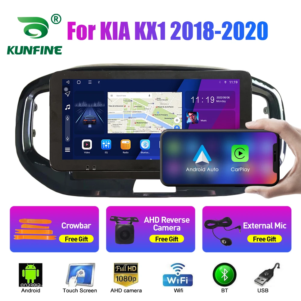 

10,33-дюймовый автомобильный радиоприемник для KIA KX1 2018-2020 2Din Android, восьмиядерный автомобильный стерео DVD, GPS-навигатор, плеер QLED, экран Carplay