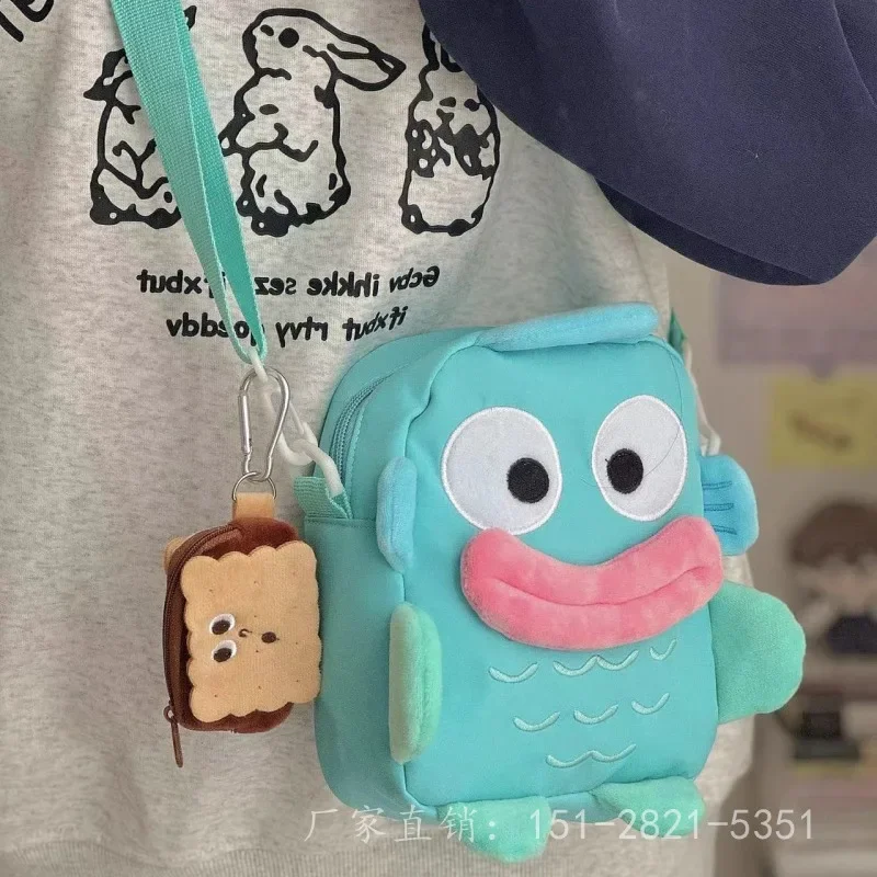 Słodki Hangyodon Kawaii Anime Sanrio torba na ramię Cute Cartoon moda piękny wisiorek do przechowywania torba na ramię prezenty dla dziewczynek