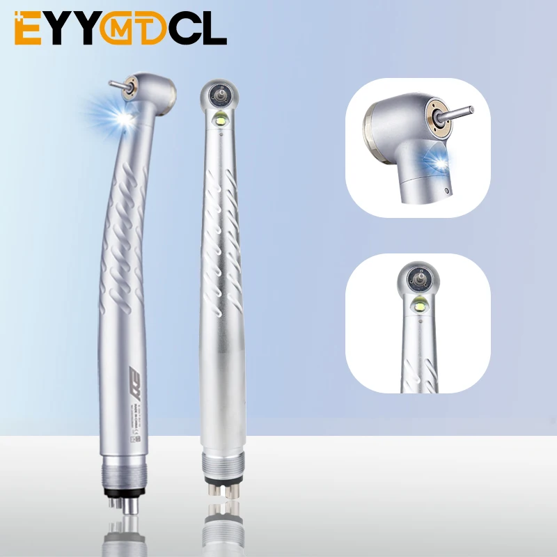 

EYY Dental High Speed Handpiece LED 2 Hole 4 Hole Push Button Air Turbine 3 Water Spray Standard Torque Head Dentistry Tools