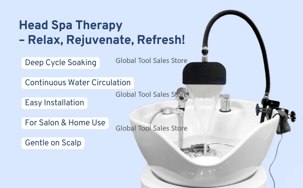 Be.auty Salon Head Spa Shower Water Cycle Movable Water Circulate Hairdressing Barbershop Shampoo Bed Shower Head