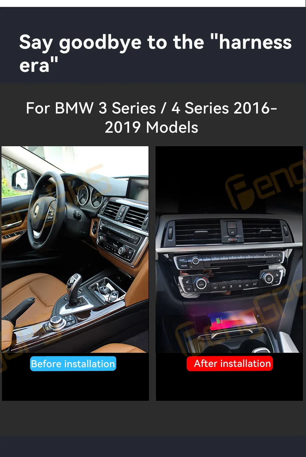 

15W Car Wireless Charger For BMW 3 Series 4 Series F25 F26 QI Phone Holder Charging Special Fast Panel Charge Accessories HUAWEI