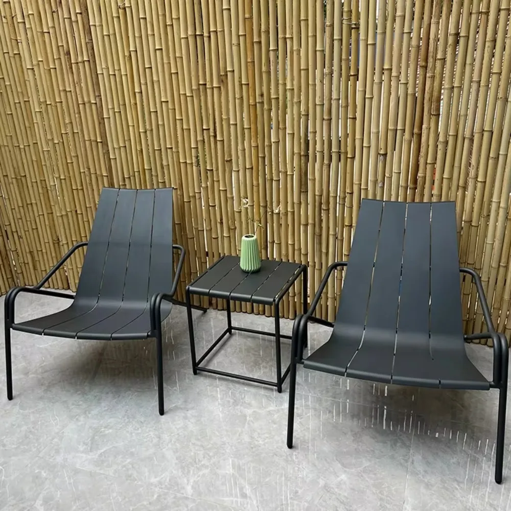 Meubles d'extérieur en aluminium personnalisables, Design italien, couleur, pour jardin, Patio, café, Tables à manger, chaises pour cuisine, parc, café