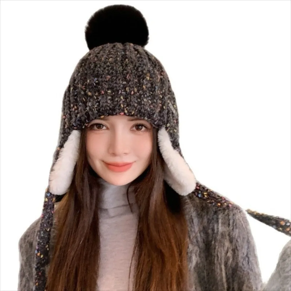 Warm Windproof Knitted Cycling Hat Coldproof Thickened Cold Proof Hat Comfortable Knitted Bike Riding Cap for Outdoor Cycling