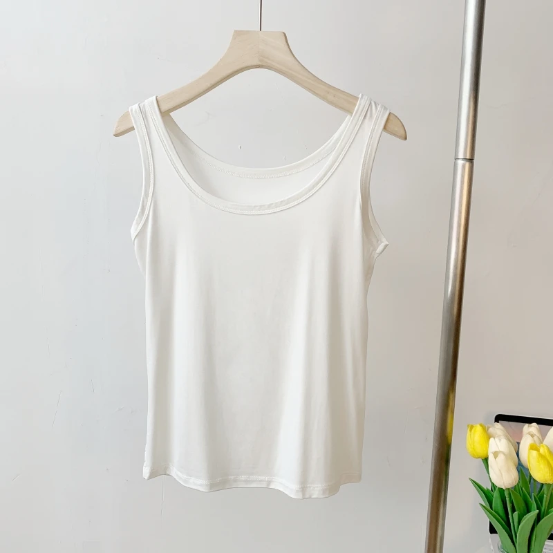 Mod U-Ne تانك توب نسائي صيفي فضفاض جميل با مقاس كبير حزام ملون للتخسيس قاعدة irt