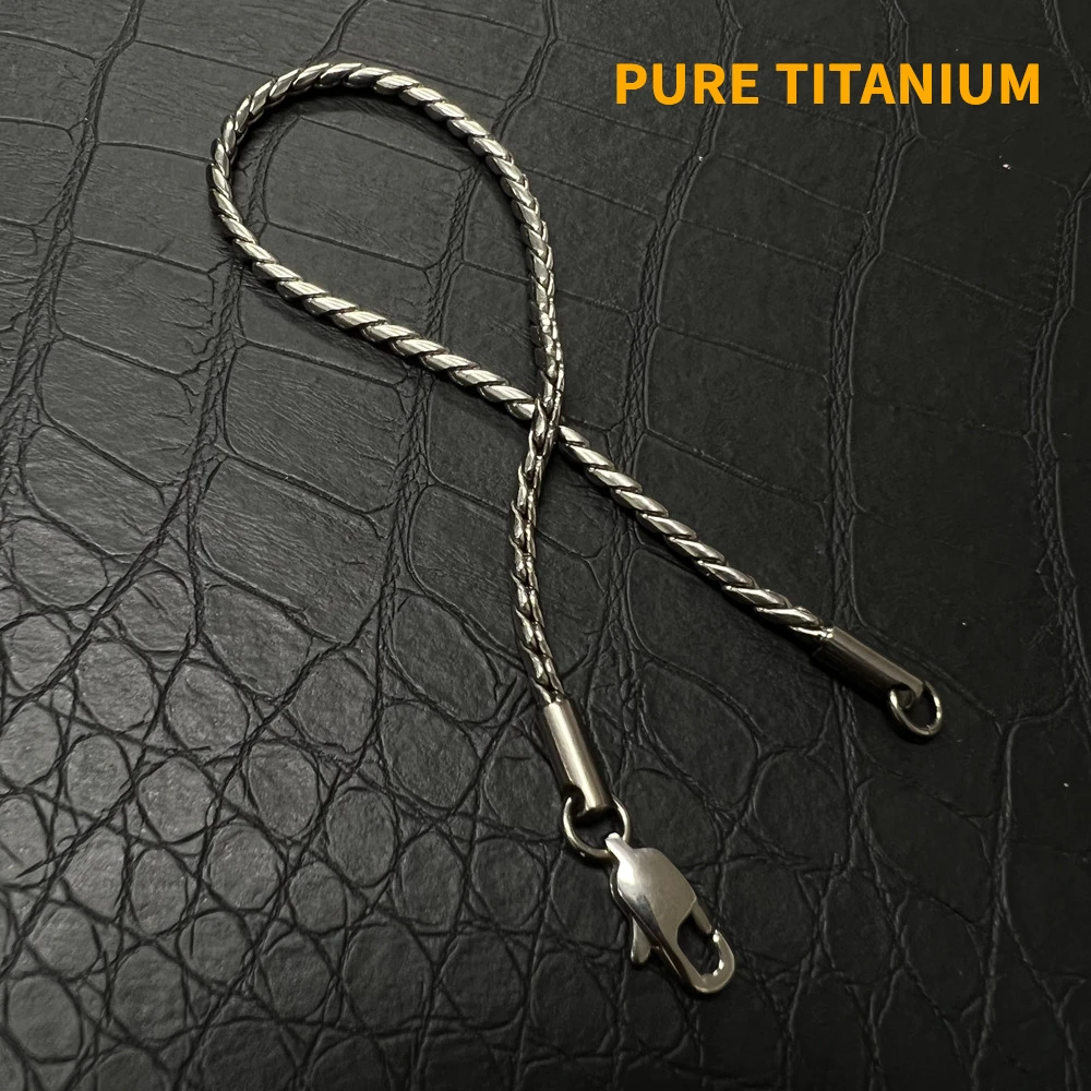 Unisex 2.5mm Pure Titanium Snake Bone Bracelet Samless Welded Anti Allergic Anti Static Lightweight Corrosion Resistant Bracelet