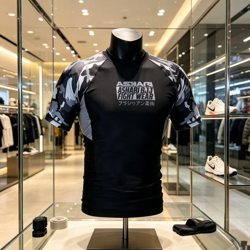2026 New Brazilian 3D Printed Jiu Jitsu Training Mixed Combat Quick Drying Fitness Short Sleeved Parent-child Outfit