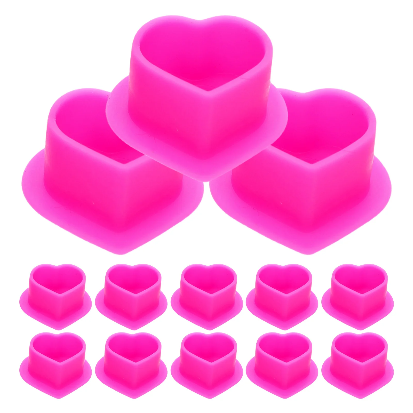 

200Pcs Heart-Shaped Silicone Pigment Cups Stable Ink Holders Makeup Pigment Containers Beauty Supplies Ink Holder