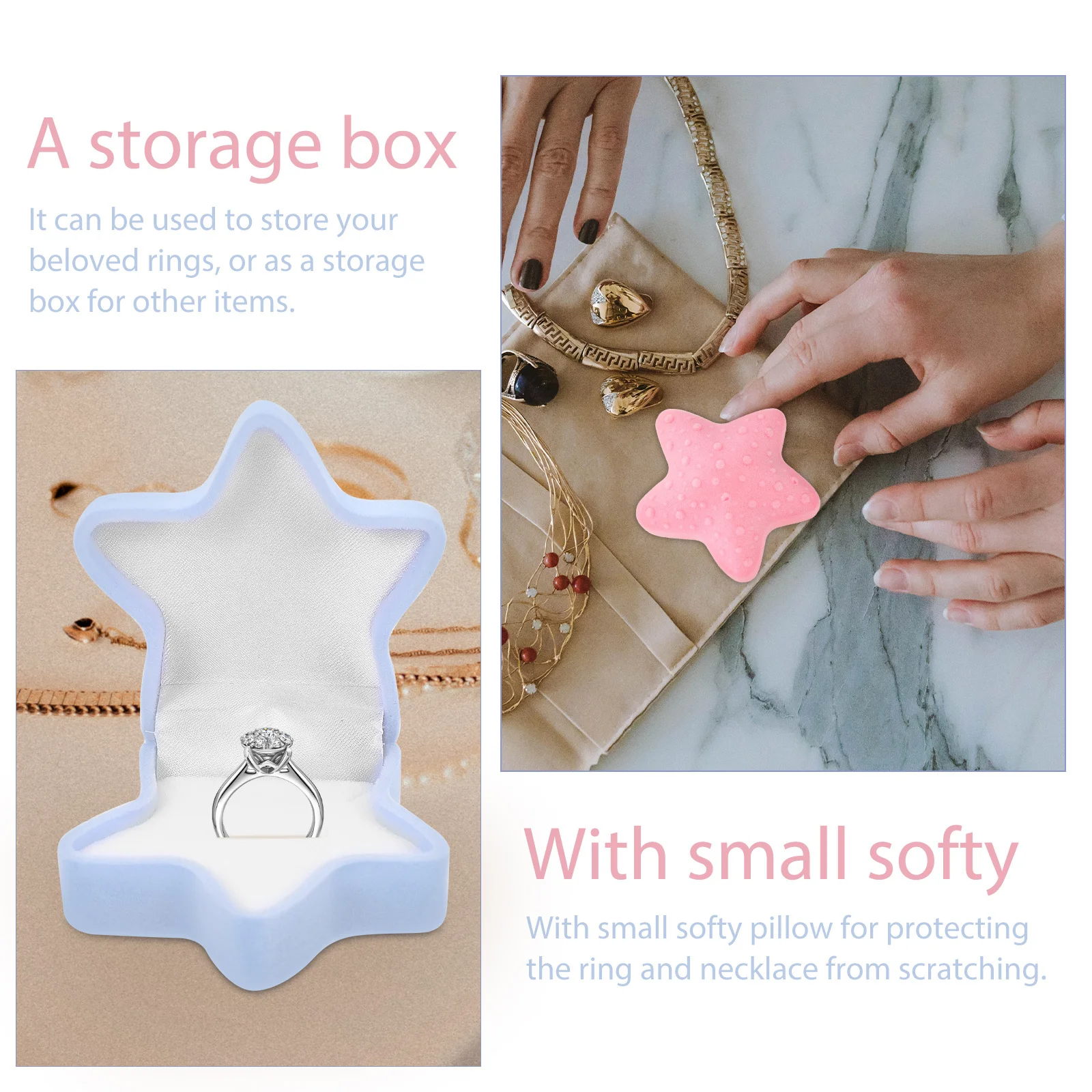 

Набор из 2 формированных шкатулок для украшений с мягкими подушечками для хранения колец, ожерелий, браслетов, для демонстрации и подарочной упаковки