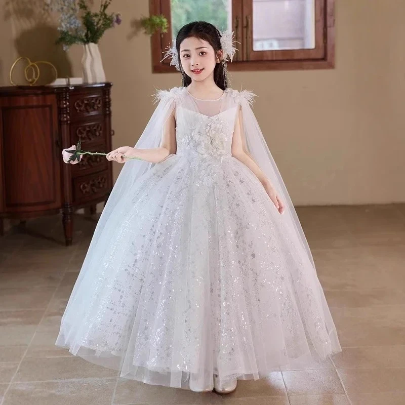 Fashion Show Performance Outfit Kids Clothes Piano Recital Children Girls Evening Princess Dress Birthday Party Pageant Gown
