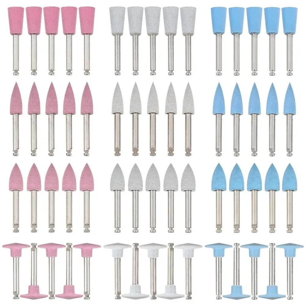 10pcs/bag Dental Silicone Grinding Heads Polishing Burs Kit for Low Speed Contra Angle Handpiece Dentistry Instrument