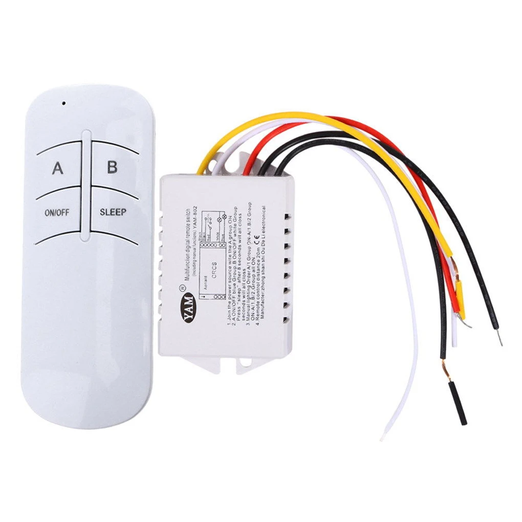 220V Multifunctional Remote Control Switch Wireless Digital Lamp Light Remote Control Switch