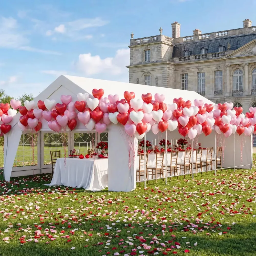 20x40 Party Tent, Heavy Duty Waterproof Canopy Tent with Removable Sidewalls & Roll-Up Zipper Door, Large Outdoor, Customized