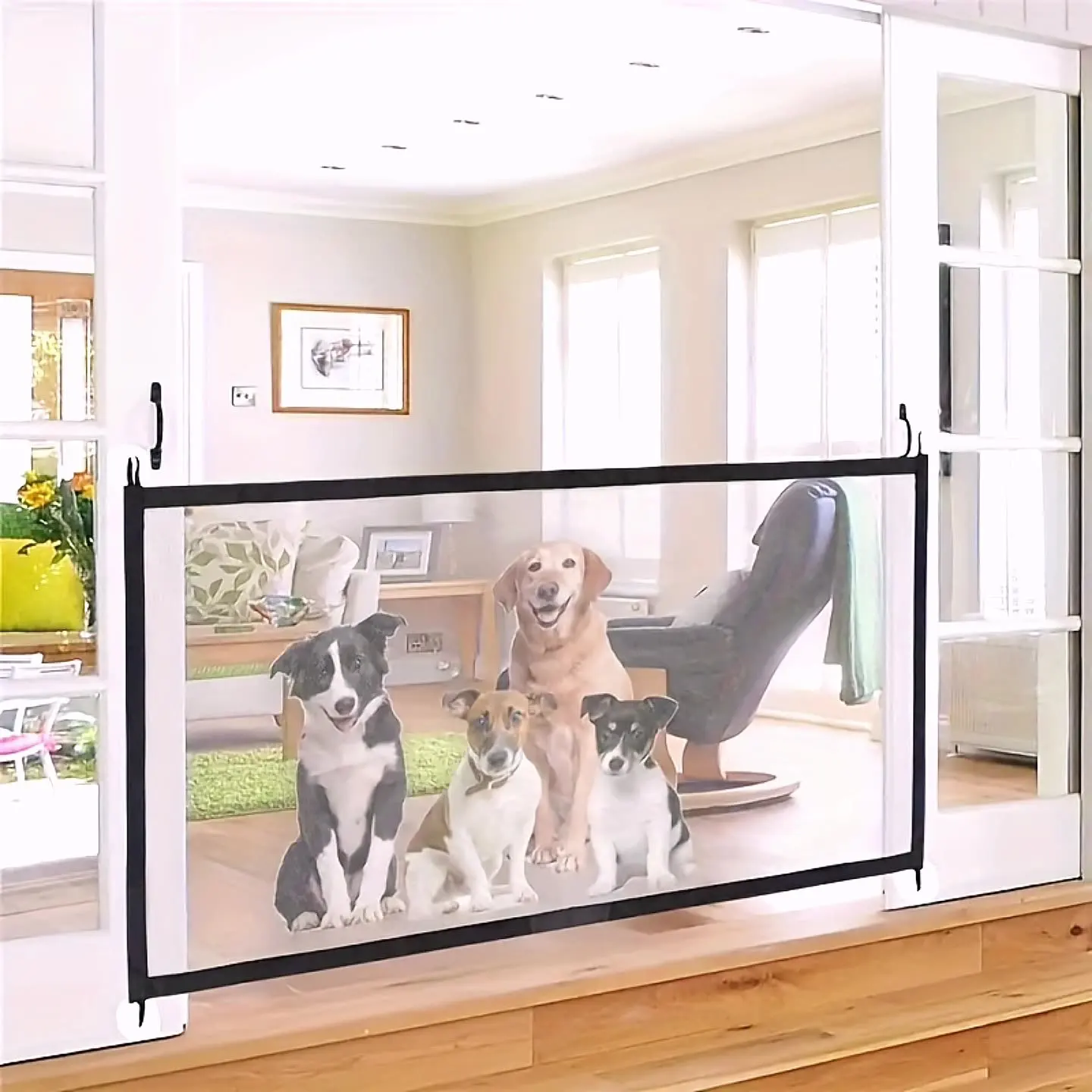 

Pet isolation fence Balcony Cat isolation mesh fence Indoor obstacle No punching Pet fence