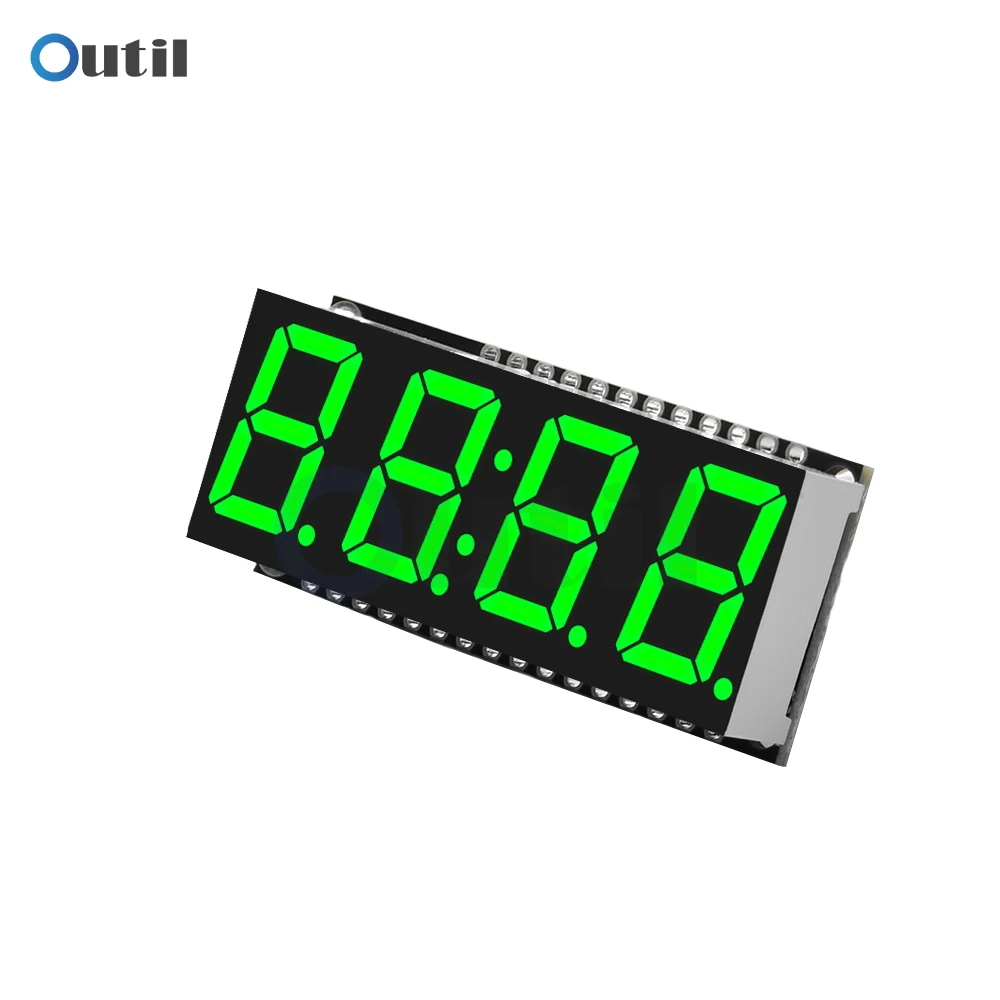 4-bit LED Display Module Clock Module HT16K33 Drives I2C 7-segment 14Pin 0.56-inch 4 bit Digital Display Board