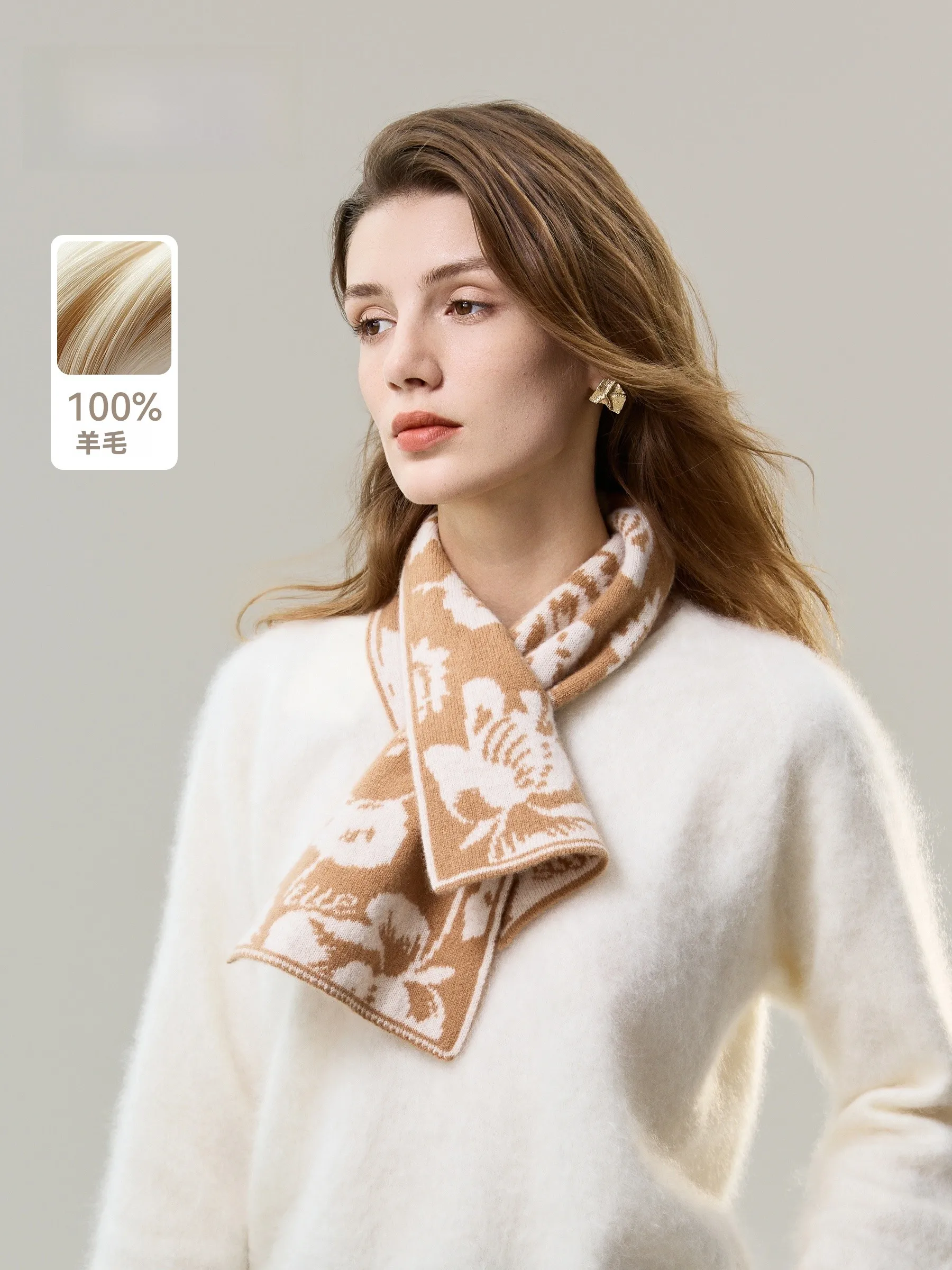 elle00-Echarpe-tricotee-a-pompons-camere-nouvelle-collection-automne-hiver-tendance-mode-feminine-polyvalente-et-chaude-cache-cou