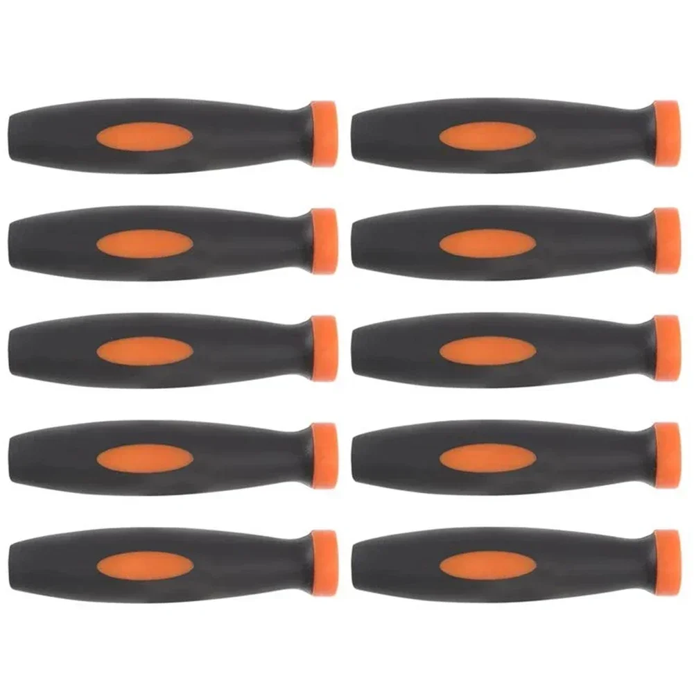 Rubber Files Handles Handles File Home Rubber Smooth 2.36Inch Accessories Black+Orange Parts For Small Files Durable