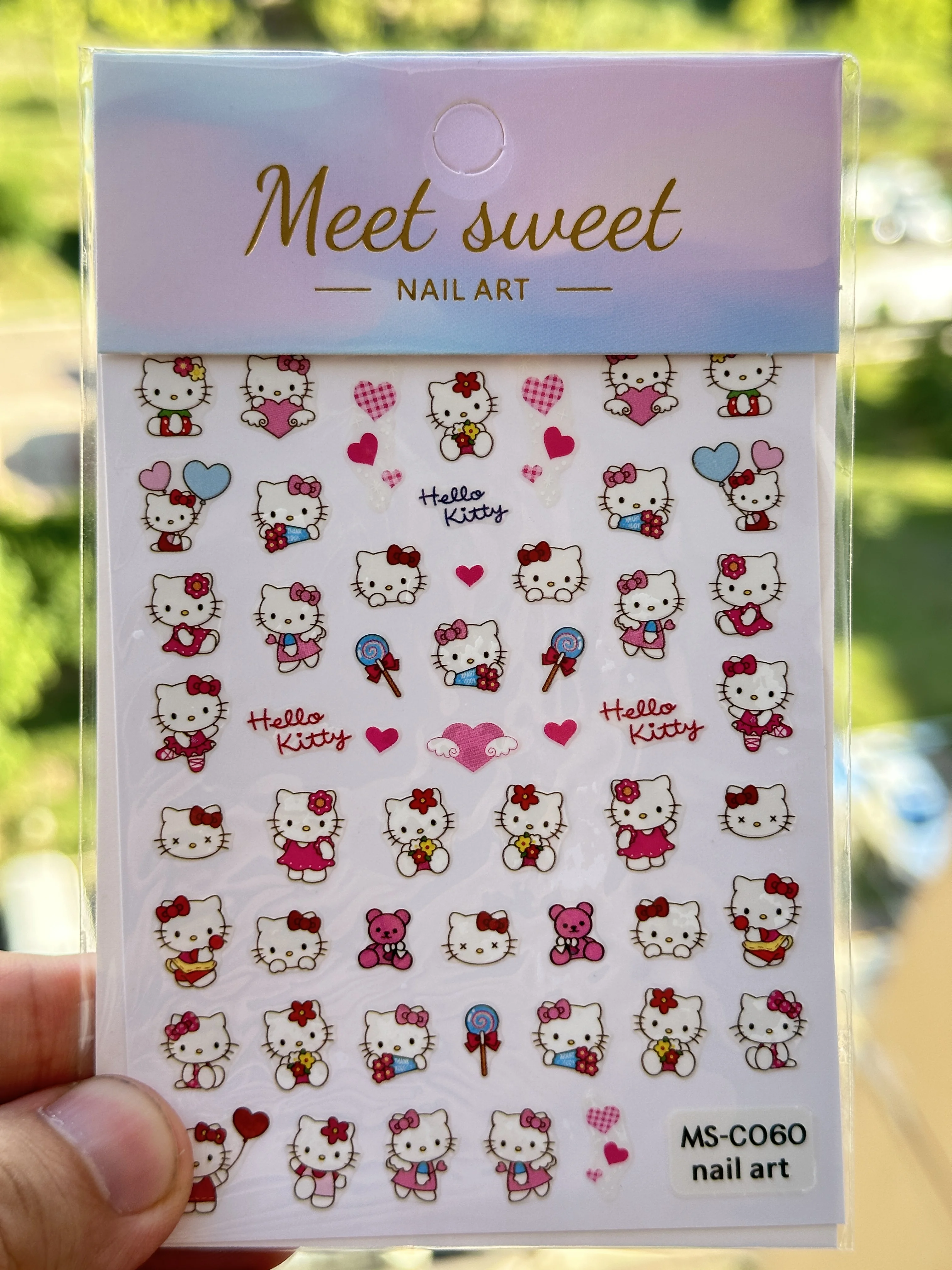 4PCS/1PC Set 3D Kawaii Sanrioed Nail Stickers,Hello Kitty Kuromi Melody Cartoon Nail Decals Decoration Supplies,Press on Nails