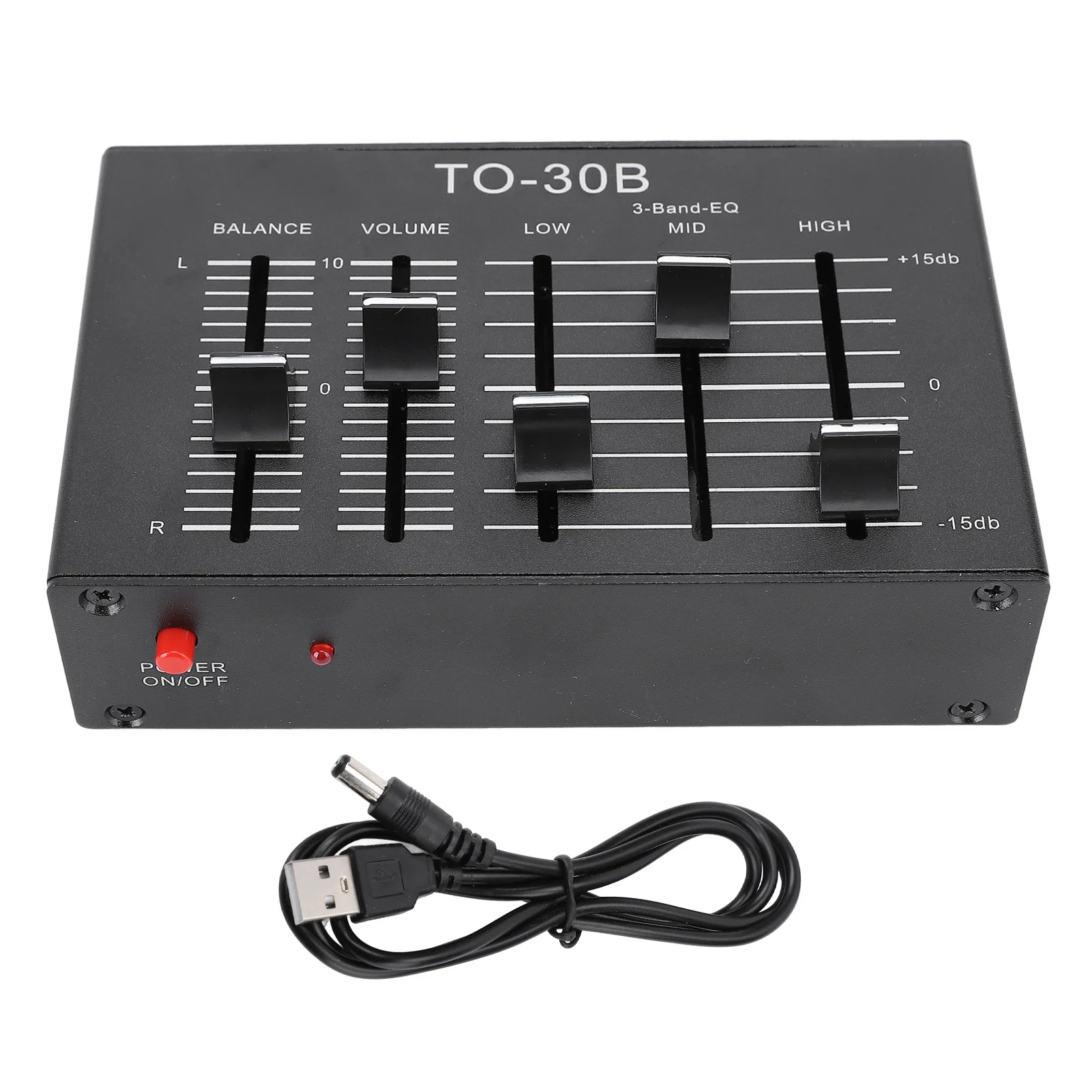EQ Equalizer Stereo Hoog Middel Laag 3-bands Geluidskanaal Balans Volume Regeling Voorversterker