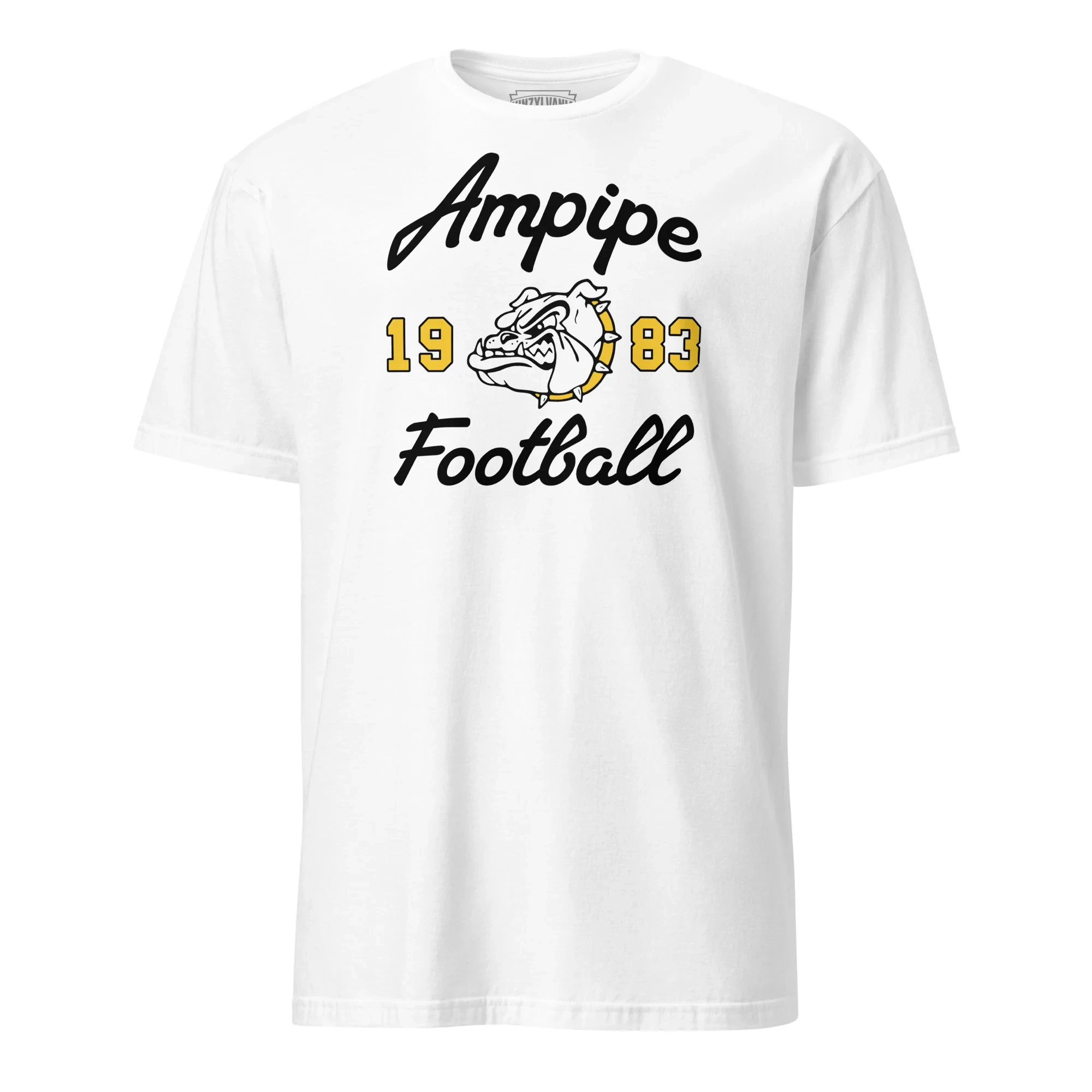 Men's Retro Ampipe Soccer 1983 Bulldog Pattern Retro Sports Short Sleeve T-shirt Casual Street Topy