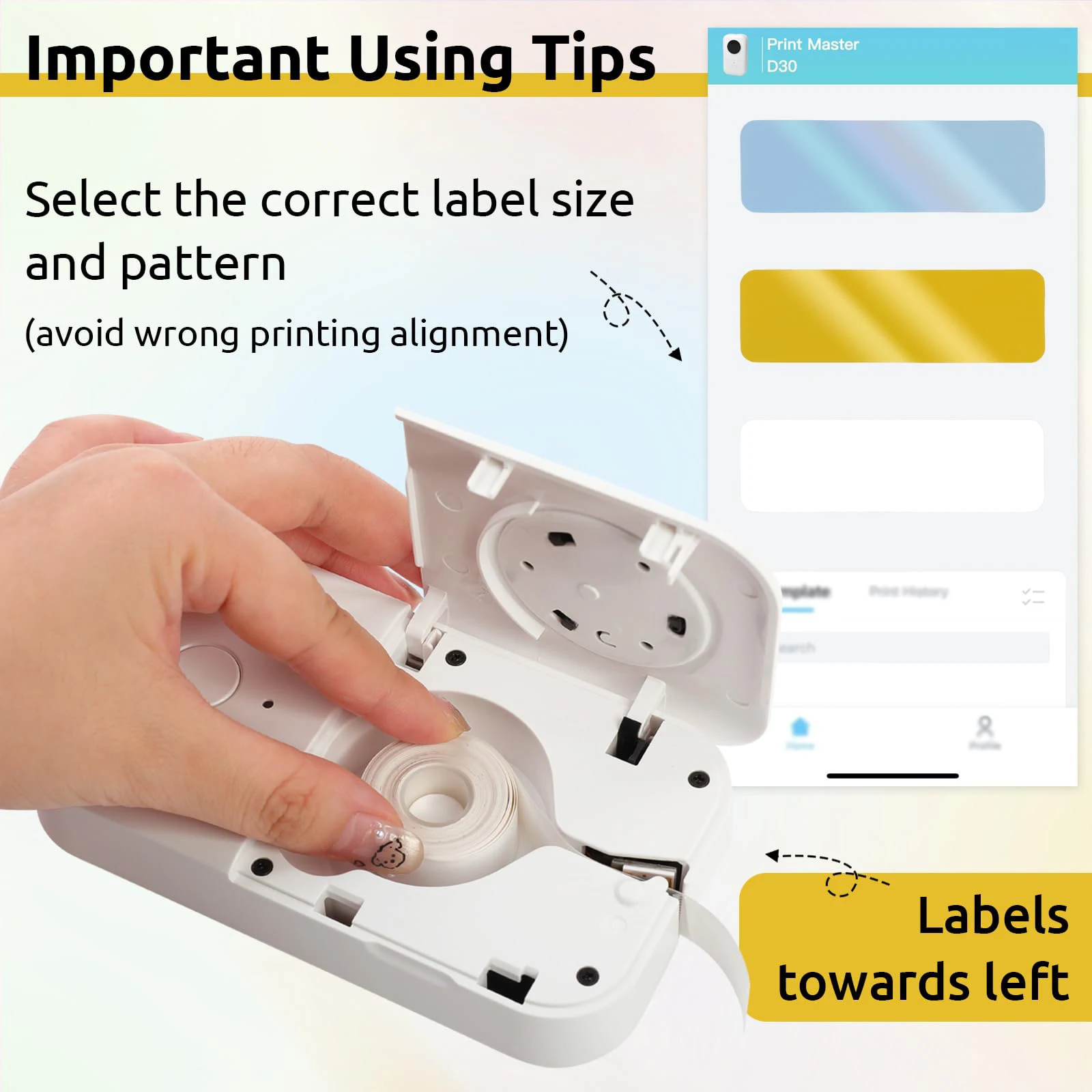 160 Adhesive Sticker Labels Thermal Paper Roll - Compatible with P11/P12/P15/P50S D30/D30S/D32/D35/Q30 Printers