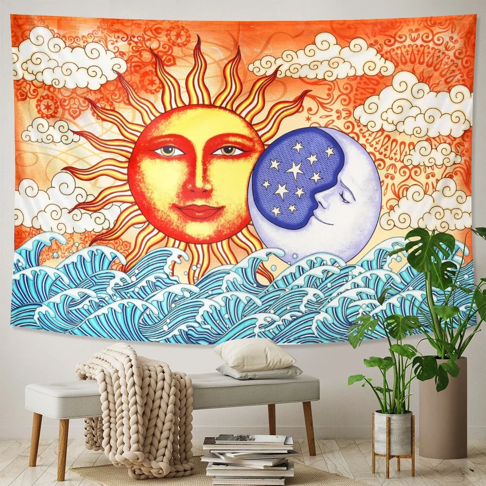 Psychedelic scene home decoration Mandala tapestry wall hanging wizardry tapestry Hippie Bohemia decorative sheet sofa blanket