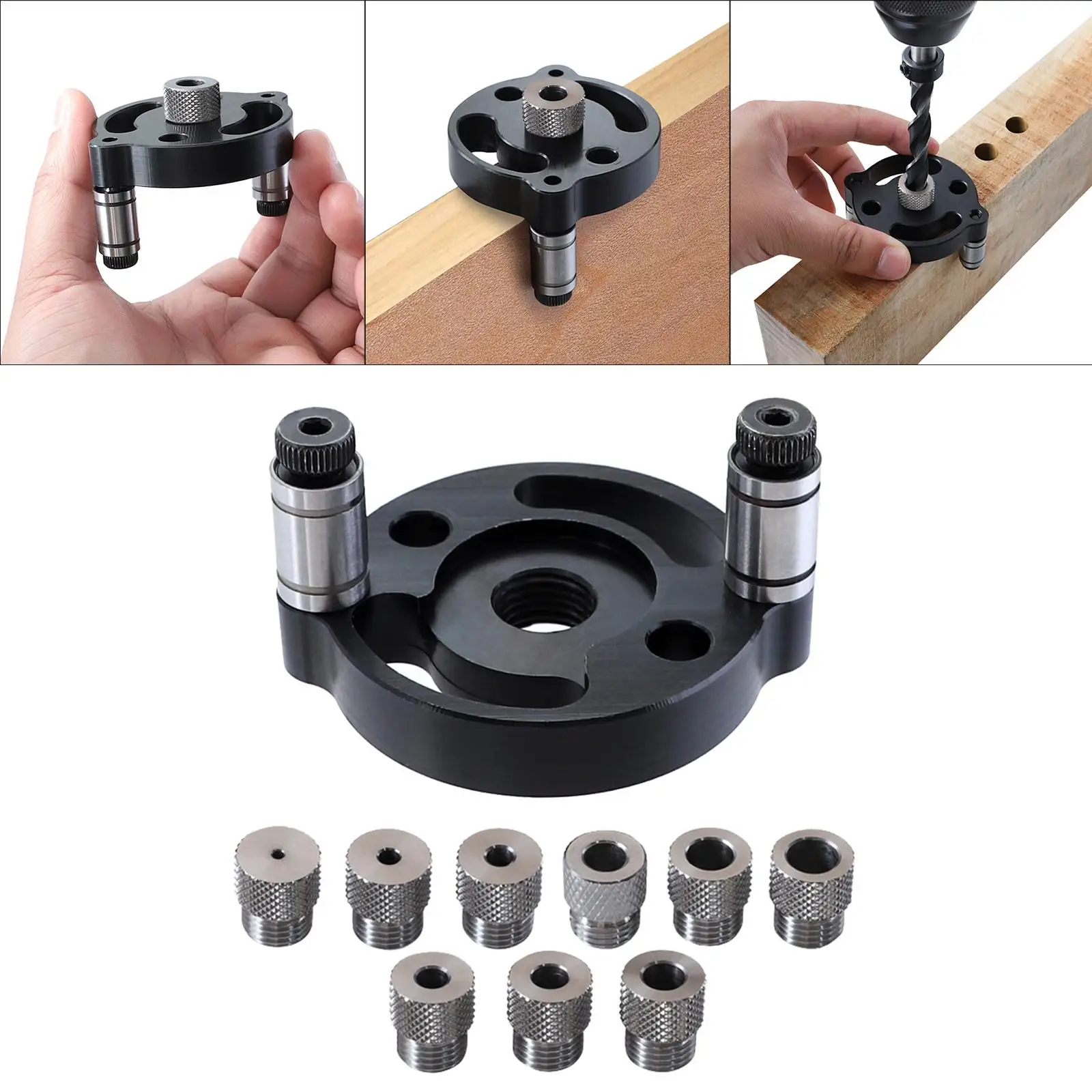 

Вертикальный самоцентрирующийся дюбель-джиг Направляющая для сверла Практичный Прочный Полезный Карманный локатор Сверло для деревообрабатывающих аксессуаров