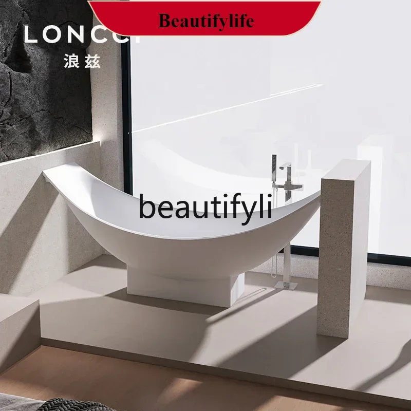 F56 A90 ss 25Floor-to-ceiling suspended bathtub hotel beauty salon suspended household acrylic independent bathtub