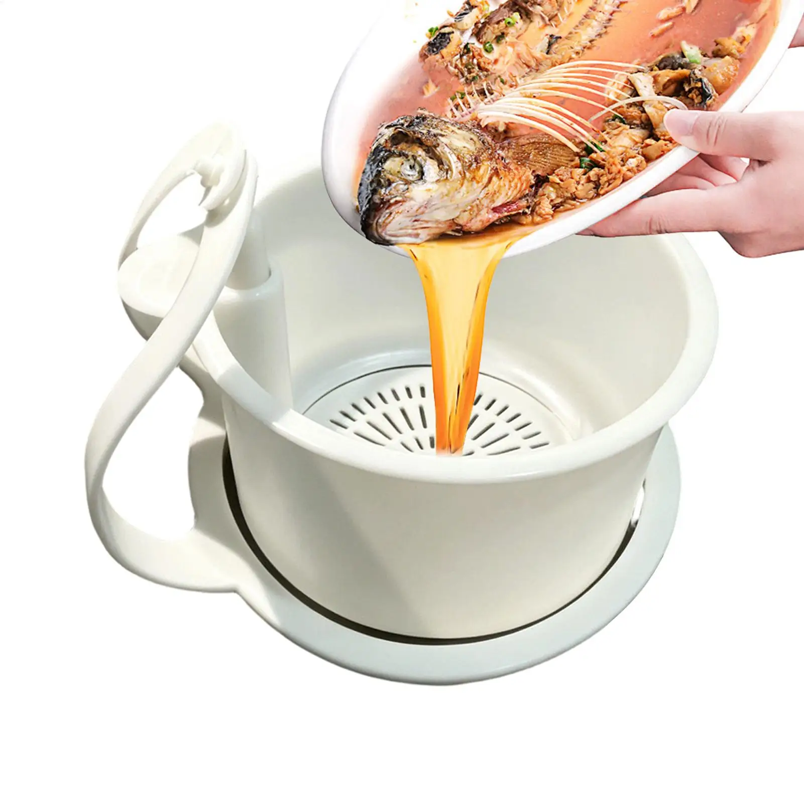 Sink Basket Push-Type Sink Draining Strainer Basket Automatic Food Waste Drain Basket Garbage Filter Cleaning Water Basket