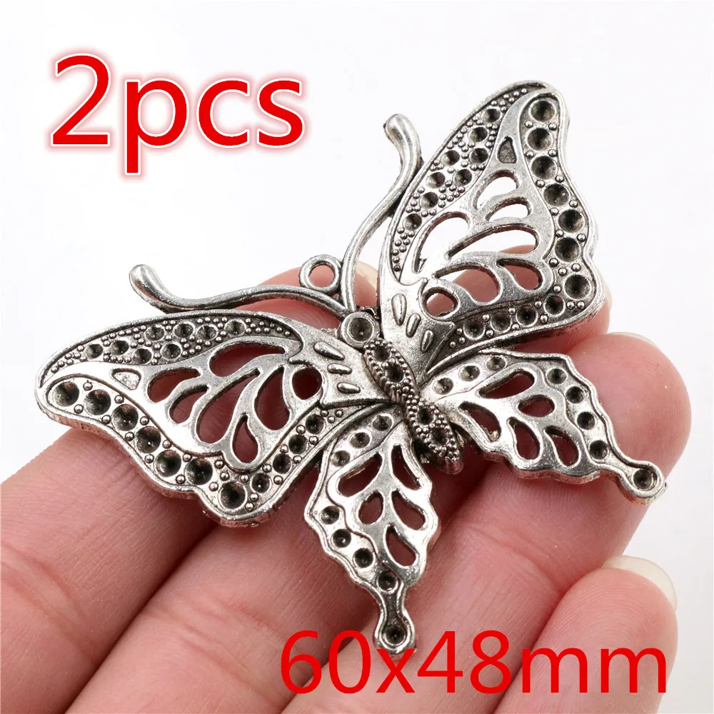 New Fashion Antique Silver Plated Bronze Plated Dragonfly Butterfly Handmade Charms Pendant:DIY for bracelet necklace