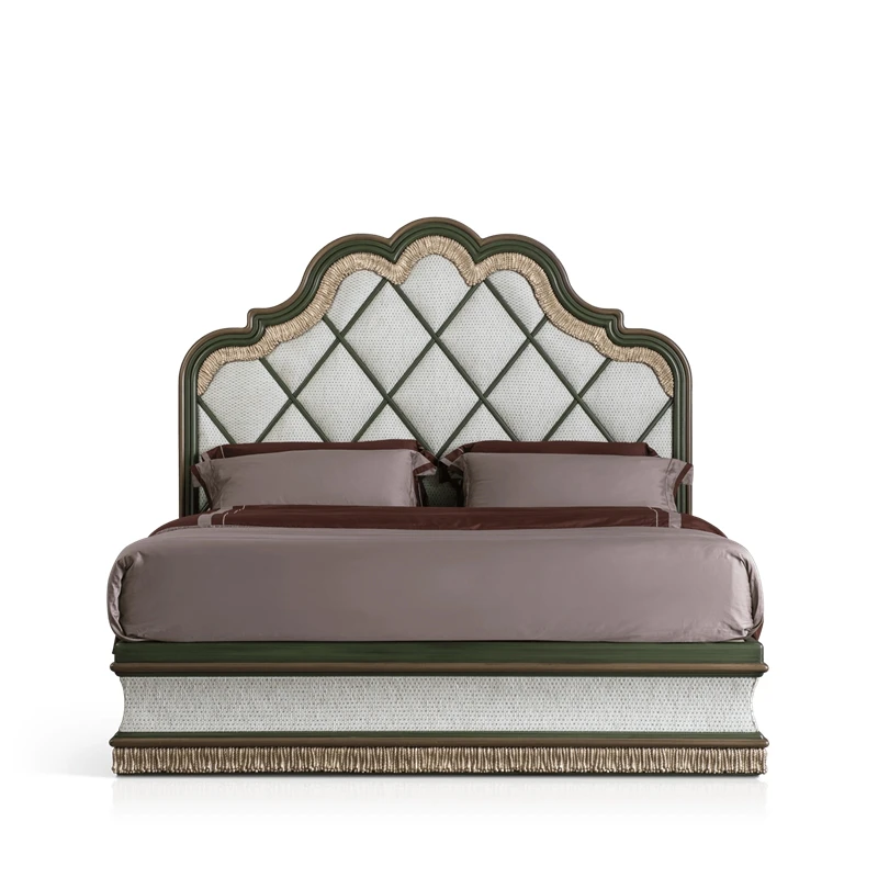 

Французская двуспальная кровать, европейская вилла, дворец, ретро-кровать для хранения вещей 1,8 метра