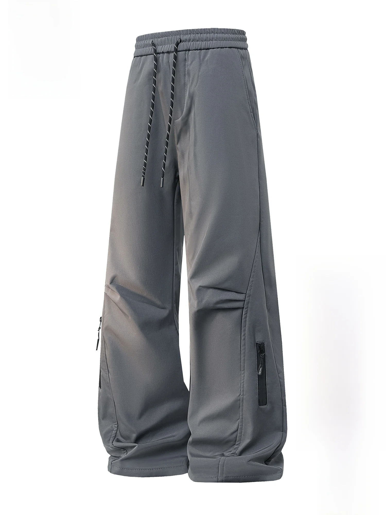 

Мужские повседневные брюки PaulFrank с флисовой подкладкой, прямые, с отворотами, в стиле рабочей одежды, парашютные брюки, ретро, из полиэфирного волокна