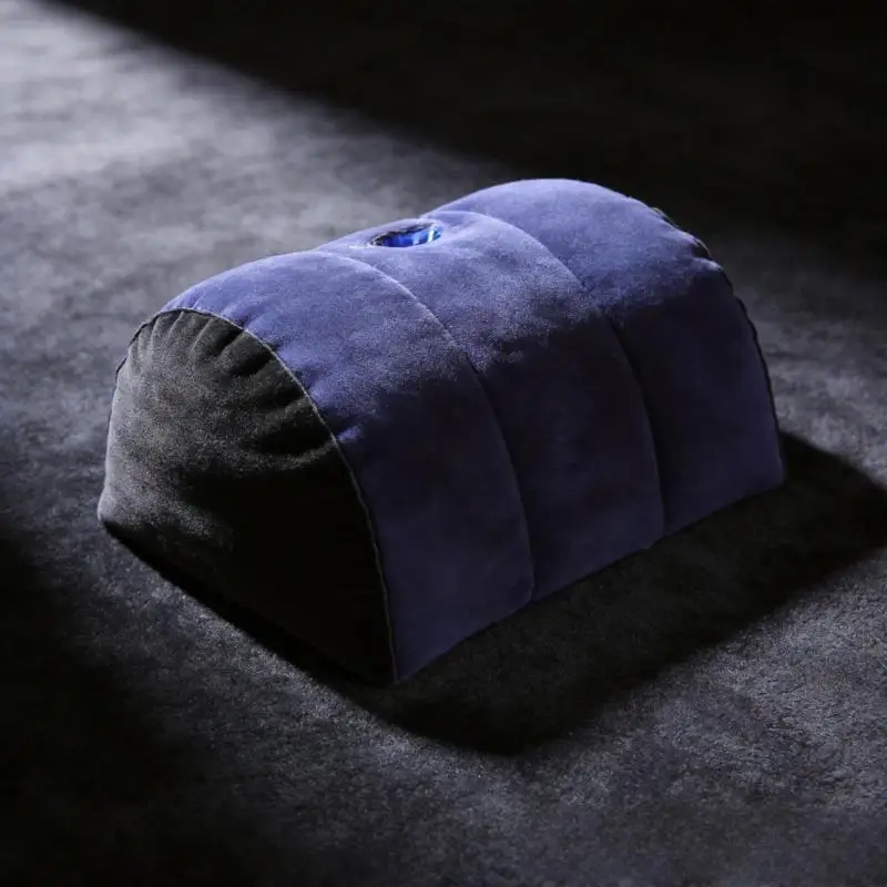 Inflatable Half Moon Leg Support Pillow Air Filled Wedge Cushion for Pregnancy Sleeping Back Pain Relief