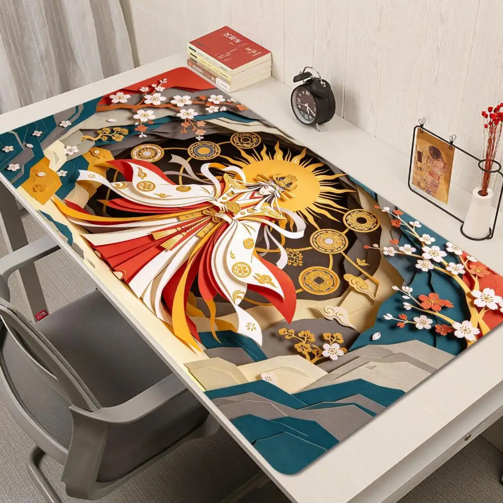 Tsukuyomi Goddess Rabbit Shrine Desk Mat Non Slip Rubber Base Thick Rubber Large Size For Esports Dorm Decor