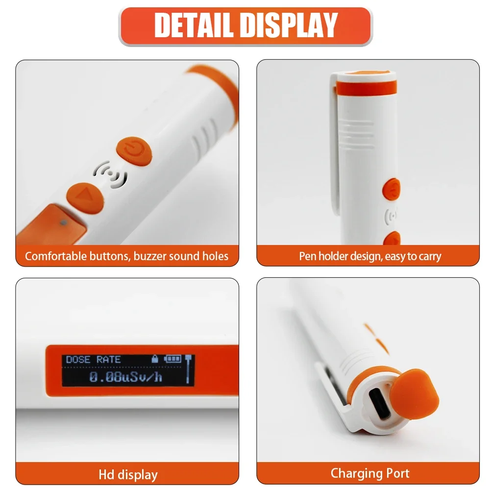 AIKESI HFS-P3 휴대용 핵 테스터 펜 검사 미터 센서 핵 방사선 검출기