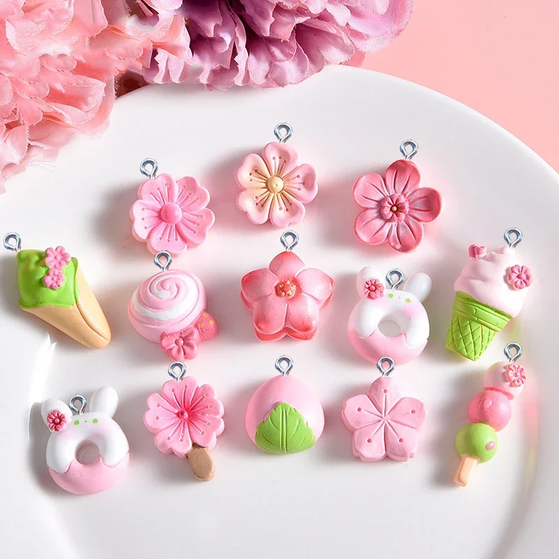 

10Pcs Mixed Flower Resin Pendants Charms for DIY Jewelry Making - Earring Necklace Bracelet Handmade Decoration Accessories