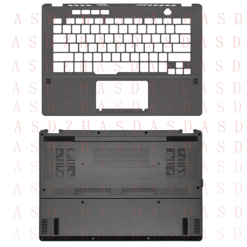 Novo para ASUS ROG 14 Zephyrus GA401: Tampa Traseira LCD / Palmrest / Base Inferior Cinza