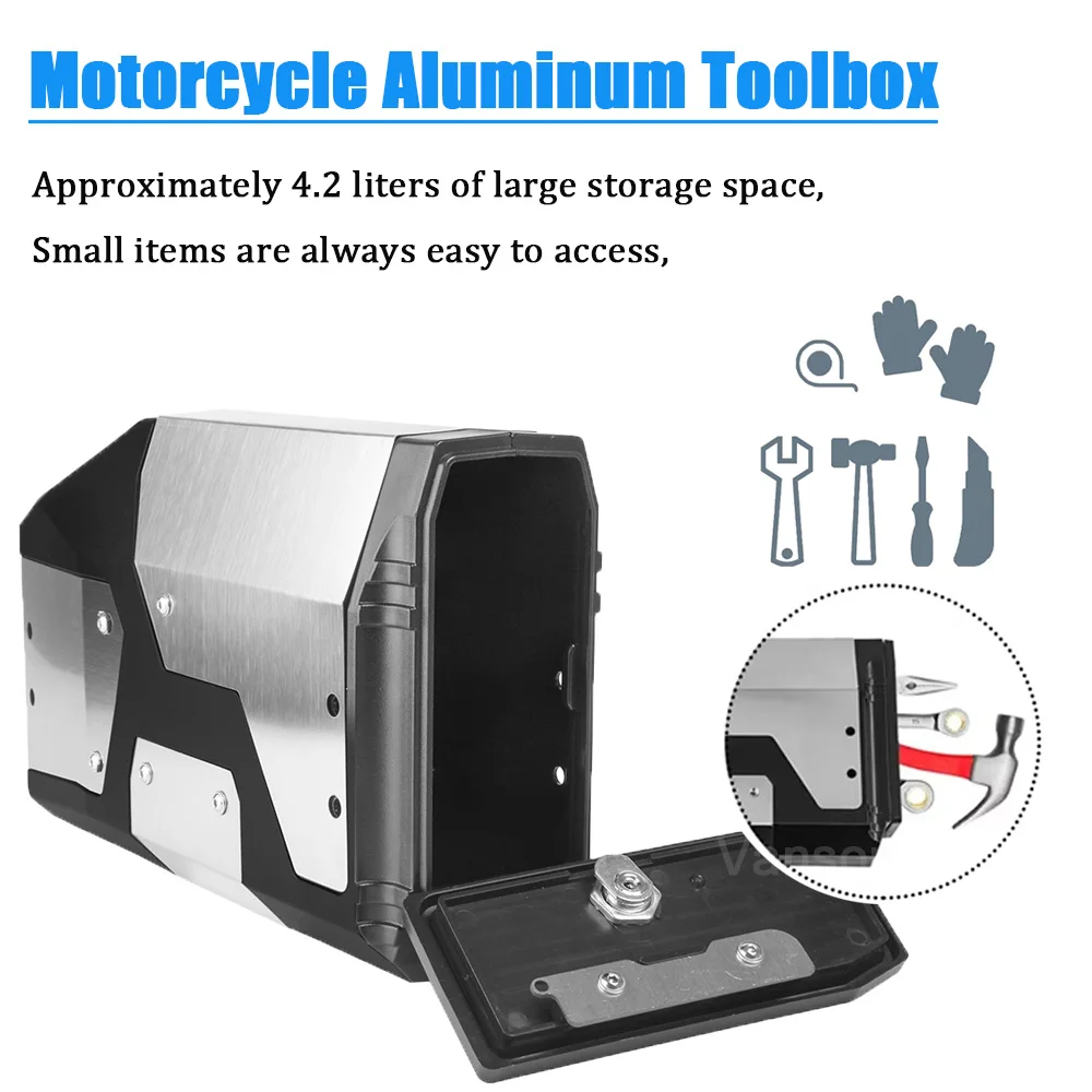 For BMW R1250GS R1200GS LC/ADV R1200/R1250GS F750GS F850GS F800GS GS1200/GS1250 Motorcycle Aluminum Tool Box Toolbox Accessories