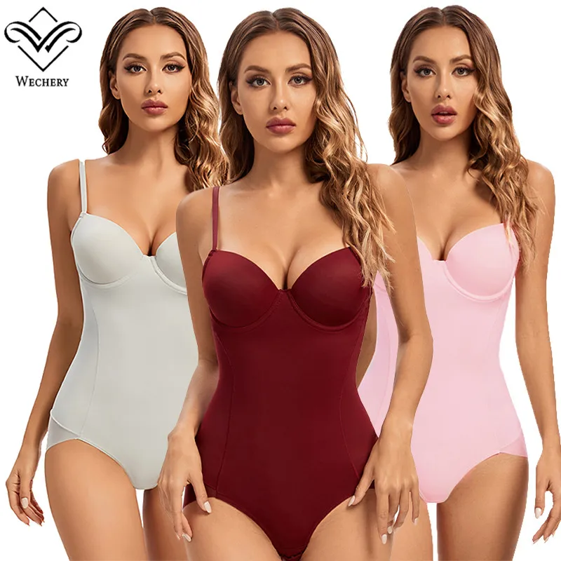 Ciemnoczerwone stringi Body Shaper Strappy Bralette Biustonosze dla kobiet Seksowny biustonosz Czarna bielizna z miseczkami z fiszbinami Bielizna modelująca