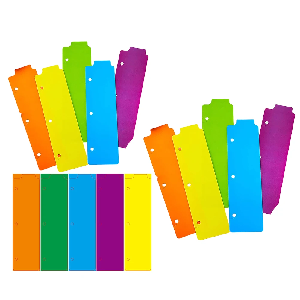 

15pcs Mini Binder Bookmarks 3 Dividers Spiral Planner Notebook ganizers Plastic Document Tabs Repositionable Tabs